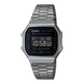 Casio A168WEGG-1B Vintage Digital – Black Chrome Edition