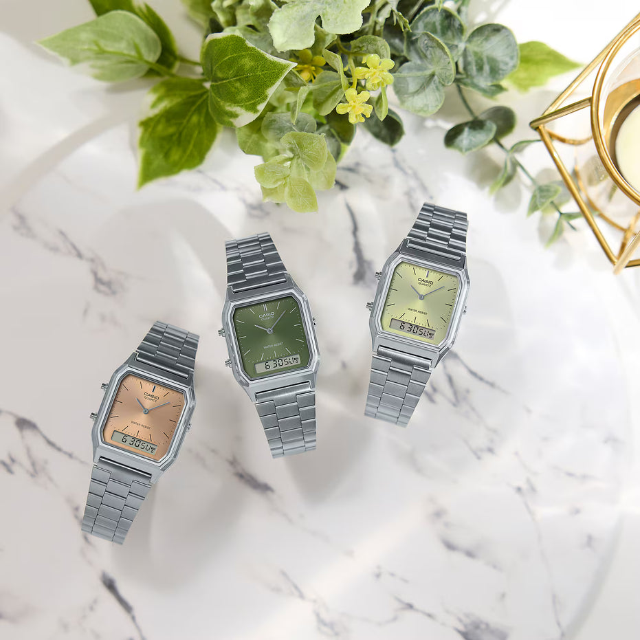 Casio AQ-230A-3AMQY Edgy Collection Green
