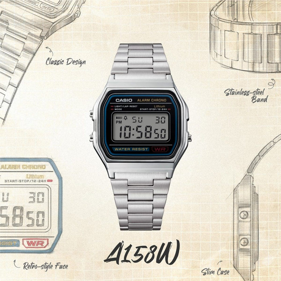 Casio A158WA-1DF | Will's Watch From Stranger Things