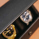Black Saffiano Leather Watch Roll – 3 Slot