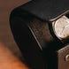 Black Saffiano Leather Watch Roll – 3 Slot