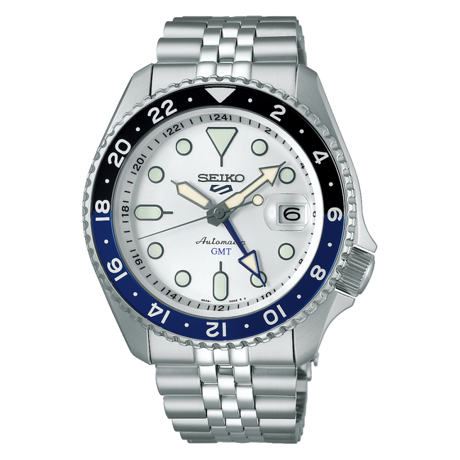 Seiko 5 Sports SKX GMT Sky Blue, Silver Cloud SSK033K1