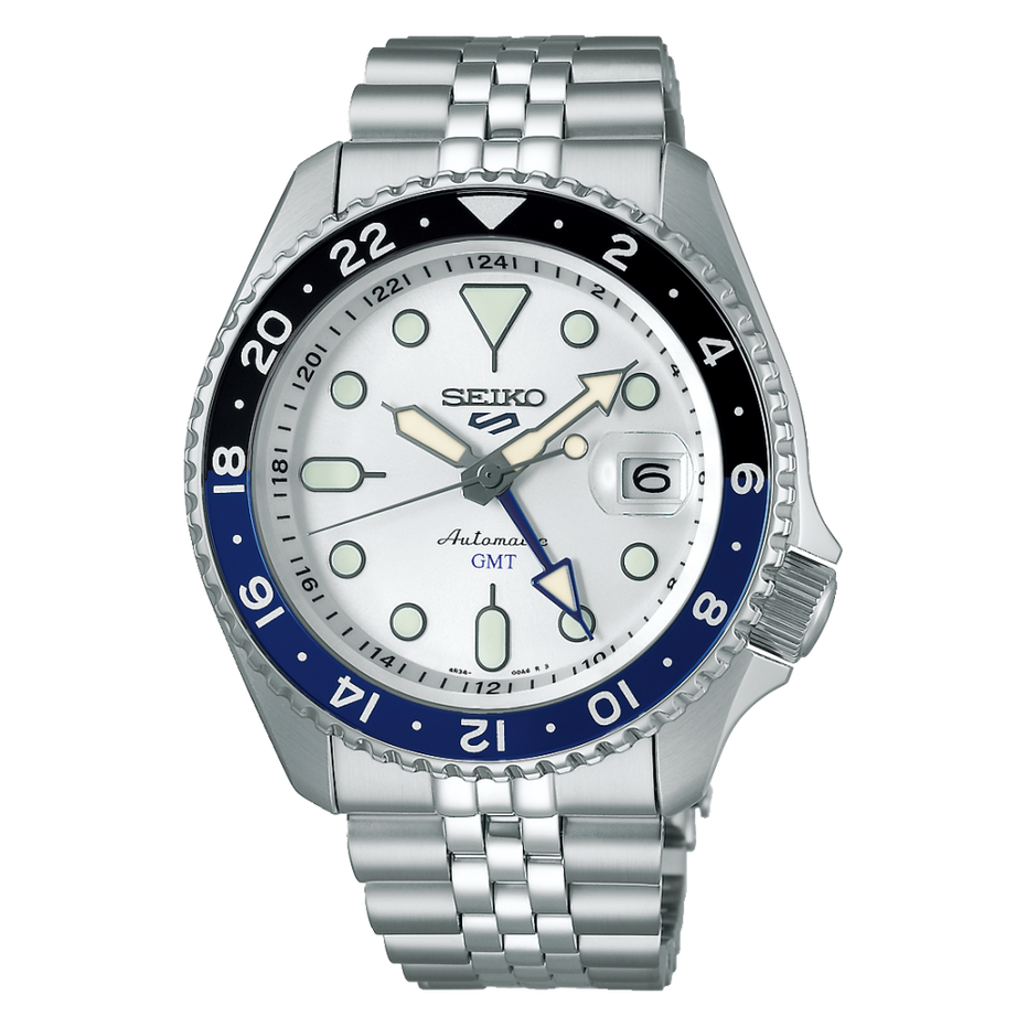 Seiko 5 Sports SKX GMT Sky Blue, Silver Cloud SSK033K1