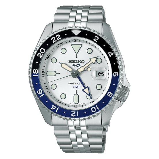 Seiko 5 Sports SKX GMT Sky Blue, Silver Cloud SSK033K1