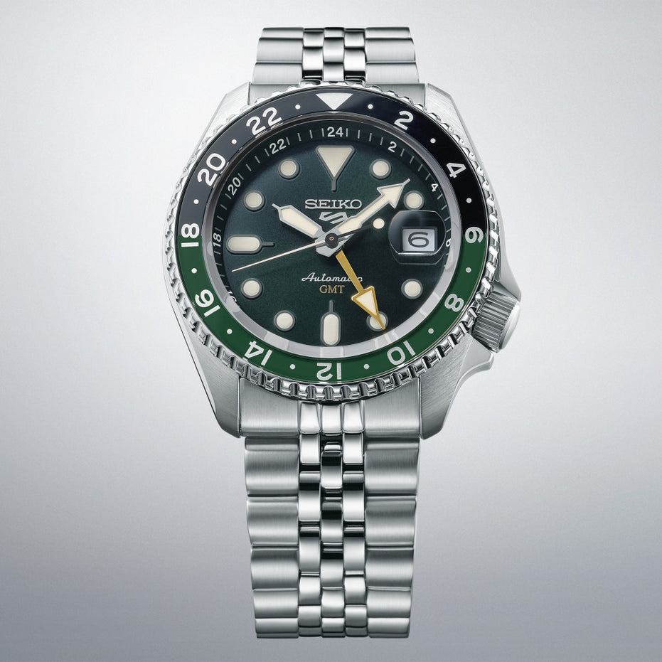 Seiko 5 Sports SKX GMT Bi-Colour Green SSK035K1
